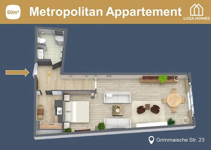 Luga Homes - Augustusplatz Appartement Leipzig